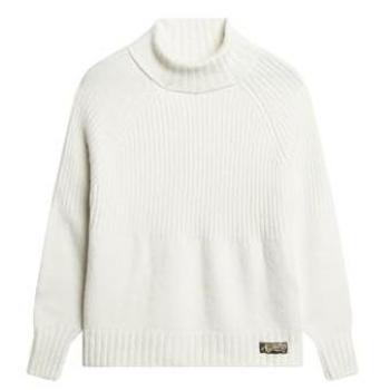 Jersey de Punto Canalé Esencial Blanco para Mujer Superdry