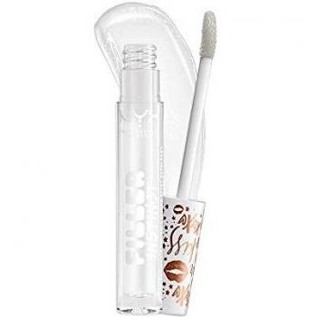 NYX Professional Makeup Gloss voluminizador Filler Instinct, Brillante, Hidratante, Fórmula vegana, 2,5 ml, Tono: Let's Glaze