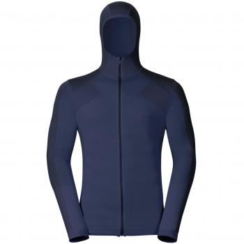 Odlo Pullover Hoody Midlayer Full Zip Soul, Peacoat Melange, S, 526762