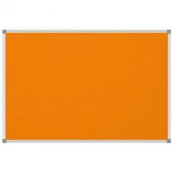 Tablero de Corcho Textil Naranja 120 x 90 cm con Marco de Aluminio