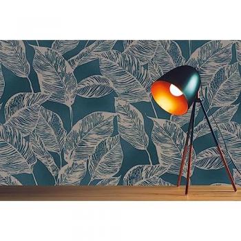 Papel Pintado No Tejido Natural Living de Follaje y Flores, Mate, Rollo 10,05 m x 0,53 m, Diseño de Árboles y Hojas
