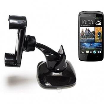 montaje compacto parabrisas / tablero de instrumentos para HTC Desire 500, negro | sostenedor soporte tablero de instrumentos - K-S-Trade