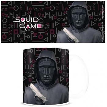 Taza Squid Game Black Mask - Diseño de Front Man, oficial de Netflix, cerámica, capacidad 300 ml, apta para lavavajillas y microondas