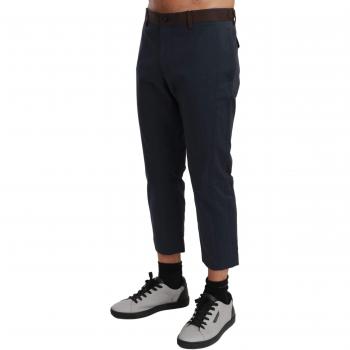 Dolce & Gabbana Brown Stripes Cropped Trousers Pants - IT50 | L, Chinos, male, Brown, Size: L Logo Detailed Cropped Pants