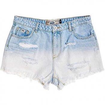 Superdry Short Eliza Light Denim Mujer 26 Azul