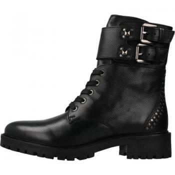 Botines de Mujer Geox D Hoara E Negro, con diseño elegante, material exterior de cuero, suela de goma antideslizante, cierre con cremallera lateral, plantilla cómoda y transpirable