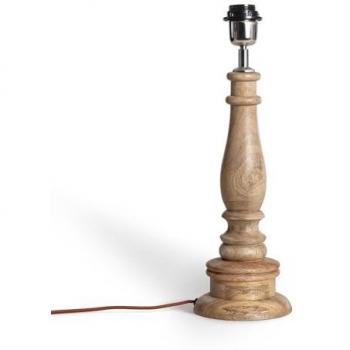 Base Lámpara de Mesa Madera Dinka Iluzzia Natural Decorativa