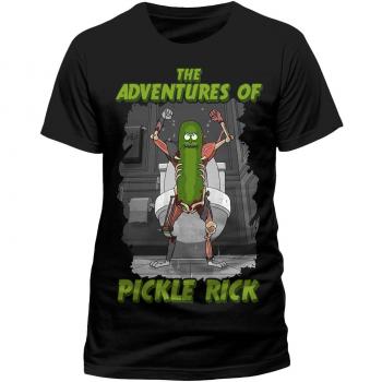 Rick And Morty Adventures Of Pickle Rick Camiseta Negro S
