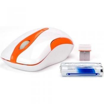 Mooster PCS7160163WOR - Ratón inalámbrico, color blanco y naranja