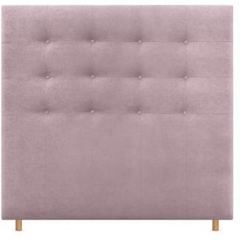 Cabecero Capitoné hasta el Suelo Cabezal 8cm tapizado ACUALINE Tela y Polipiel para Cama Dormitorio (Salmón Tela, 160cm para Camas 150/160)