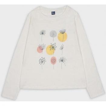 Camiseta de manga larga en color crudo para niñas de 2 a 16 años.
