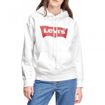 Levi's® Women's White Graphic Relaxed Fit Hoodie