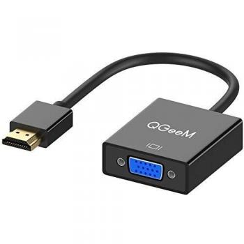 QGeeM - Adaptador HDMI a VGA chapado en oro
