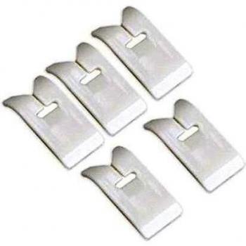 Dealglad® 5 piezas de plástico de la máquina de coser Zigzag Ultra de Teflón con pies prensatelas costura para bebé de la cerradura, hermano y cantante
