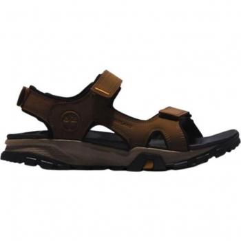 Sandalias Timberland Lincoln Peak para Hombre con Suela de Tacos de Goma y Cierre Adherente en Color Marrón
