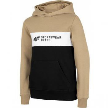 Sudadera con Capucha Niño 4F Beige Negro 14-15 Años