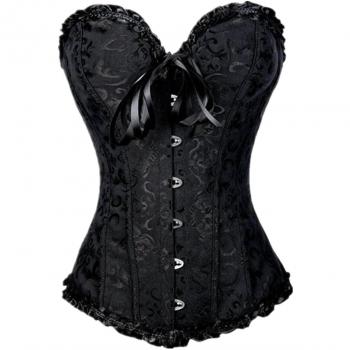 Ninimour Corsé Lace Up Boned Overbust Corset Bustier Waist Trimmers