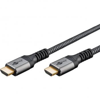 Goobay Plus Ultra High-Speed HDMI Cable, 8K@60Hz, 3m, Sharkskin Grey
