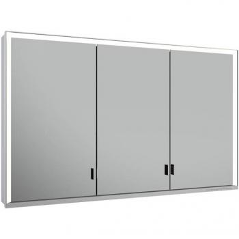 Armario con Espejo Keuco Royal Lumos 120 x 73,5 cm, Anodizado Plateado, 3 Puertas, Sin Estante, Dimensiones: 1200 x 735 x 165 mm