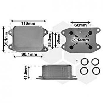 Radiador de aceite, transmisión automática VAN WEZEL 58013703 para SEAT: Ibiza, Leon, Ateca, Arona, Tarraco, Toledo & VOLKSWAGEN: Golf, Tiguan