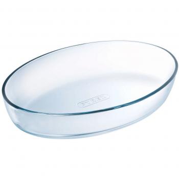 Fuente Ovalada de Vidrio Pyrex 21x13 cm - Resistente a Rayaduras, Apta para Microondas, Horno y Congelador, Fabricada en Francia, Garantía 10 años