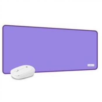 Subblim Harmony Set Ratón Inalámbrico Blanco y Alfombrilla XL Púrpura, Resolución hasta 1200 DPI