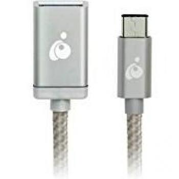 IOGEAR Charge & Sync USB-C to USB Type-A Adapter, Silver, G2LU3CAF10-SIL