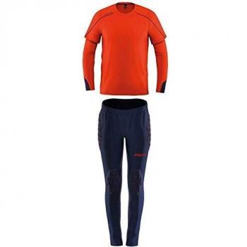 uhlsport Stream 22 Torwart-Set Junior Portero, Unisex niños, Fluo Red/Navy, 116