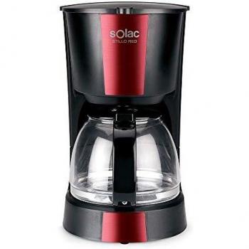 Solac CF4029 Stillo Red Cafetera de Goteo de 1,2 litros, 12 Tazas de café, 900W, 900 W, 14 Cups, Negro y Rojo