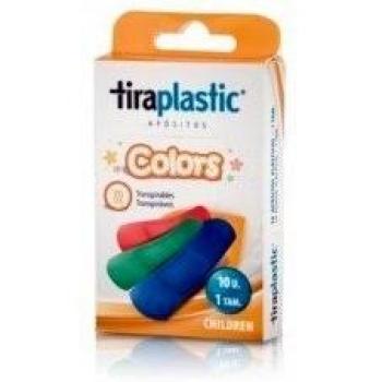 TIRAPLASTIC APÓSITO PLASTICO Infantil 10 UDS, Negro, Estandar