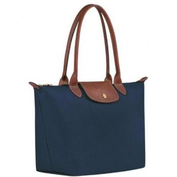 Longchamp Le Pliage Original Nylon and Leather Shopper Bag - Size OS - Blue Navy