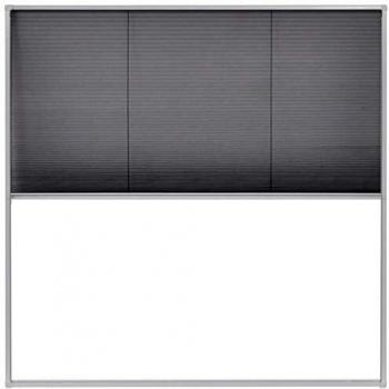 vidaXL Mosquitera Plisada para Ventana Aluminio 120x100cm Persiana Antinsectos