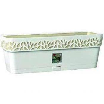 Jardín Autorriego Cloe 50 cm Blanco/Taupe