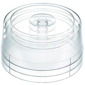 Cloche de Conservación Transparente APS, 30 cm de Diámetro, Altura 11.5 cm, Plástico Resistente y Apilable