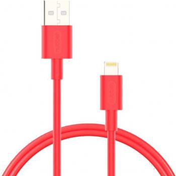 Cable USB a Lightning 1m 2A Rojo