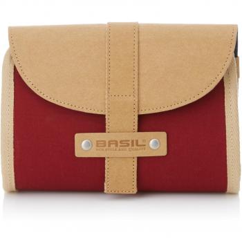 Basil Portland Bolsa para sillín de bicicletas, 13 x 7 x 20 cm, 0.5 Litro, Rojo