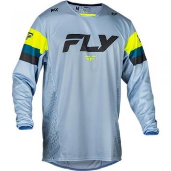 FLY Racing Casco de Cross Kinetic Azul y FLY RACING Kinetic Precio Long Sleeve Camiseta L