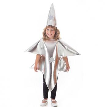 Disfraz de Estrella de Navidad color Plata para niños