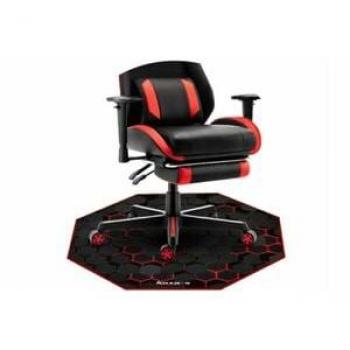 Alfombra para Silla Gamer HUZARO Mat 2.0 - Durable y Resistente - Negro/Rojo - 120cm - Neopreno