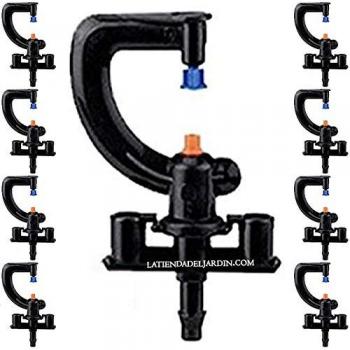 Pack 500 Gotero Autocompensante 3l/h No Desmontable para Riego en Jardín y Agricultura con Microaspersor Circular 360º
