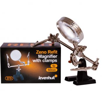 Lupa Levenhuk Zeno Refit ZF9 - Lente de aumento portátil con luz LED y diseño ergonómico