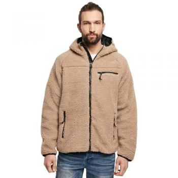 Brandit Teddyfleece Worker Jacket - Beige/Camel, Men's Size M