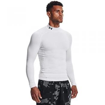Camiseta de compresión larga ColdGear Under Armour para hombre blanca - XS
