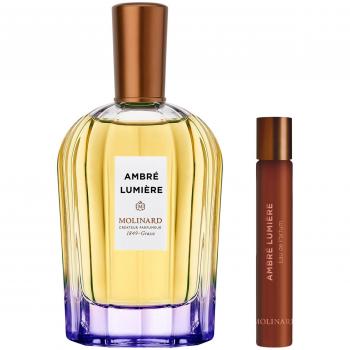 Molinard - Perfume Unisex Eau de Parfum Spray 90 ml + Travel Spray 7,5 ml Ambré Lumière La Collection Privée