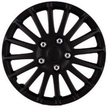 SuMex 5070071 - Juego Tapacubos 15,  Monza, Color Negro, 4 unidades