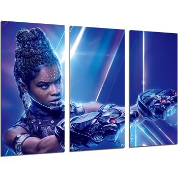 Set de 3 Cuadros Decorativos de Superhéroes Marvel - Shuri y Los Vengadores: Impresión Digital sobre Madera
