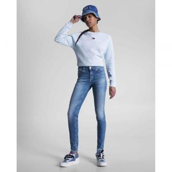 Tommy Jeans Women's Mid-Rise Essential Skinny Light Blue Wash Jeans