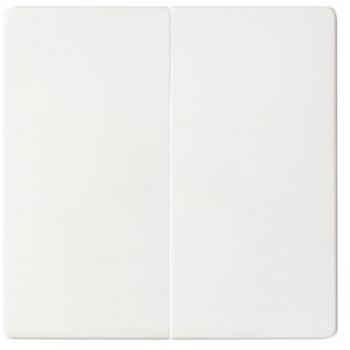 Tecla Doble Blanco Mate Simon 82 Concept, Compatible con Mecanismos 75, 31, 82 y 88, Efecto Antihuellas y Fácil Instalación