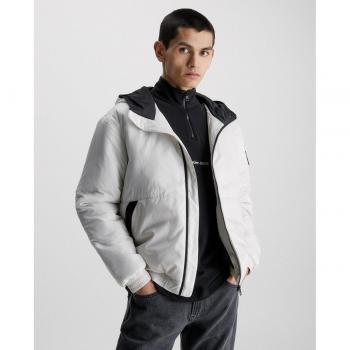 Cazadora cortavientos de hombre Calvin Klein Jeans en color blanco roto