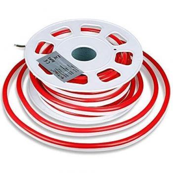 Neon Flex 24V Rojo VT-2835 V-TAC - Neón Flex 8W/m, 120 LEDs/m, Bobina de 10m, IP65